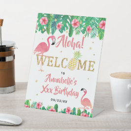 Tropical Summer Beach Luau Girls Geburtstag Sockelschild