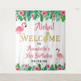 Tropical Summer Beach Luau Girls Geburtstag Wandteppich