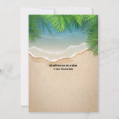 Tropical Summer Beach Party Einladung (Rückseite)