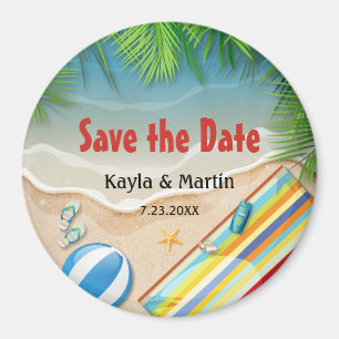 Tropical Summer Beach Party Magnet