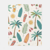 Tropical Summer Beach Pattern (1) Fleecedecke (Vorderseite)