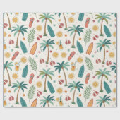 Tropical Summer Beach Pattern (1) Geschenkpapier (Flach)