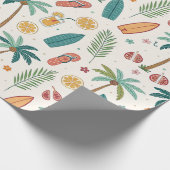 Tropical Summer Beach Pattern (1) Geschenkpapier (Ecke)