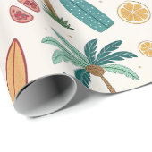 Tropical Summer Beach Pattern (1) Geschenkpapier (Rolleneckpunkt)