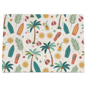 Tropical Summer Beach Pattern (1) Große Geschenktüte (Vorderseite)