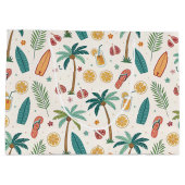 Tropical Summer Beach Pattern (1) Große Geschenktüte (Rückseite)