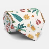 Tropical Summer Beach Pattern (1) Krawatte (Gerollt)