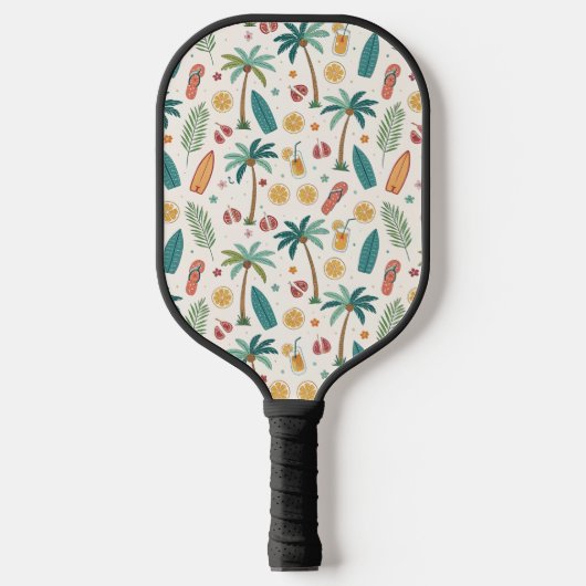 Tropical Summer Beach Pattern (1) Pickleball Schläger (Vorderseite)