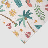 Tropical Summer Beach Pattern (1) Seidenpapier (Detail)