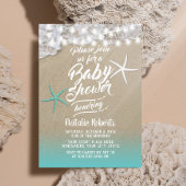 Tropical Summer Beach Starfish Babydusche Einladung