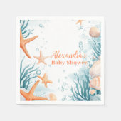 Tropical Summer Beach Starfish Babydusche Serviette (Vorderseite)