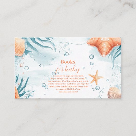 Tropical Summer Beach Starfish Books for Baby Begleitkarte (Vorderseite)
