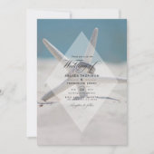 Tropical Summer Beach Wedding Foto Einladung (Vorderseite)