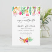 Tropical Summer Beach Wedding Party Einladung (Stehend Vorderseite)