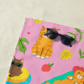Tropical Summer Cats Strandtuch (Beispiel)