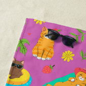 Tropical Summer Cats Strandtuch (Beispiel)