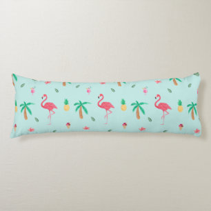 Tropical Summer Flamingo Blue Bedroom Collection Seitenschläferkissen