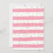 Tropical Summer Flamingo Bridal Dusche Einladung (Rückseite)