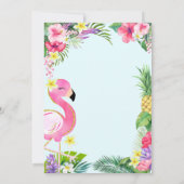 Tropical Summer Flamingo Danke Karte (Rückseite)