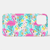 Tropical Summer Flamingo: Helle Muster Elemente Case-Mate iPhone Hülle (Rückseite (Horizontal))