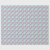 Tropical Summer Flamingo: Helle Muster Elemente Geschenkpapier (Flach)