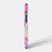 Tropical Summer Flamingo: Helle Muster Elemente iPhone Hülle (Linke Seite)