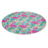 Tropical Summer Flamingo: Helle Muster Elemente Schneidebrett (Ecke)