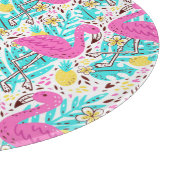 Tropical Summer Flamingo: Helle Muster Elemente Schneidebrett (Ecke)
