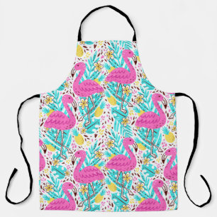 Tropical Summer Flamingo: Helle Muster Elemente Schürze