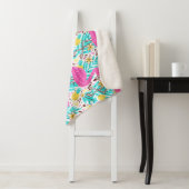 Tropical Summer Flamingo: Helle Muster Elemente Sherpadecke (Beispiel)