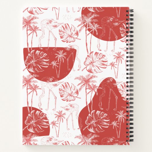 Tropical Summer Flamingo Notizblock (Rückseite)