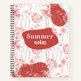 Tropical Summer Flamingo Notizblock