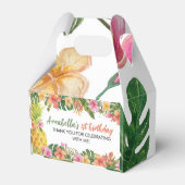 Tropical Summer Floral Birthday Fevor Box Geschenkschachtel (Rückseite)