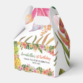 Tropical Summer Floral Birthday Fevor Box Geschenkschachtel