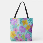 Tropical Summer Floral Pattern - Bright Hibiscus  Tasche (Vorderseite)