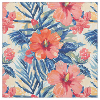 Tropical Summer Floral Pattern Hibiskus Blume Stoff