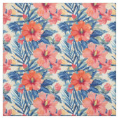 Tropical Summer Floral Pattern Hibiskus Blume Stoff (Muster)
