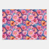 Tropical Summer Flowers Botanical Floral Pattern Geschenkpapier Set (Vorderseite 2)