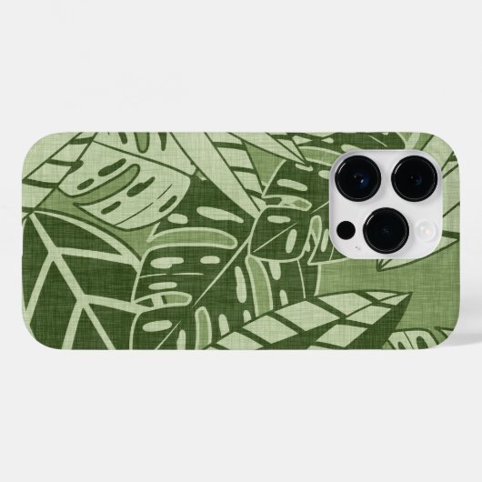 Tropical Summer Foliage Texture - Moss Green Case-Mate iPhone Hülle (Rückseite (Horizontal))