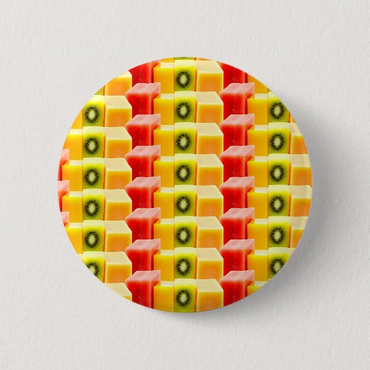 Tropical Summer Fruit - 3D Kiwi, Watermelon & Mel Button (Vorderseite)