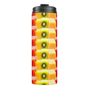 Tropical Summer Fruit - 3D Kiwi, Watermelon & Mel Thermosbecher