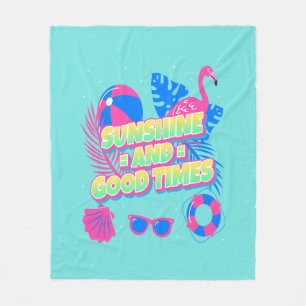 Tropical Summer Fun Vibes Fleecedecke
