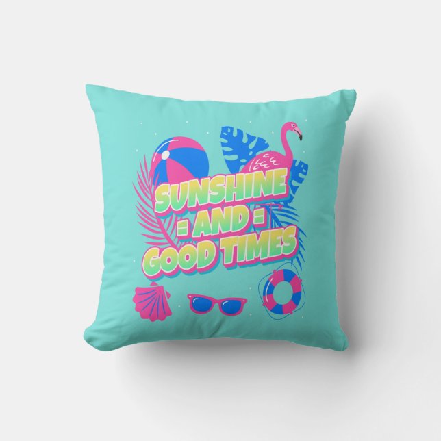 Tropical Summer Fun Vibes Kissen (Vorderseite)
