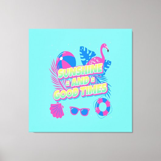 Tropical Summer Fun Vibes Leinwanddruck (Vorderseite)