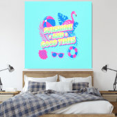 Tropical Summer Fun Vibes Leinwanddruck (Insitu (Schlafzimmer))