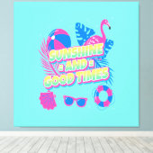 Tropical Summer Fun Vibes Leinwanddruck (Insitu (Holzboden))