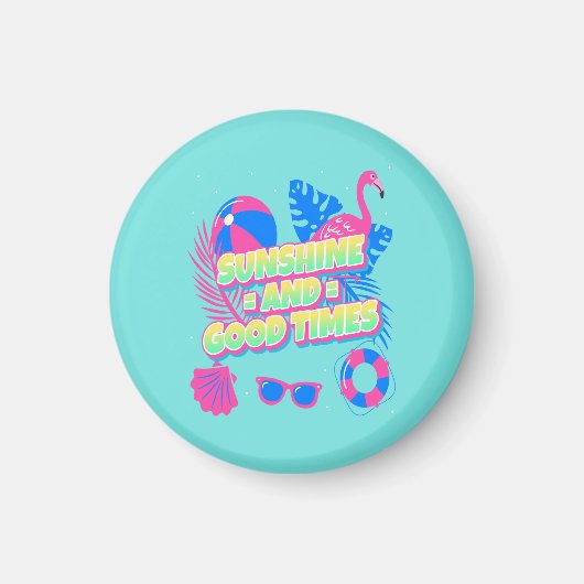Tropical Summer Fun Vibes Magnet (Vorne)