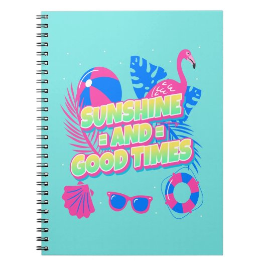 Tropical Summer Fun Vibes Notizblock (Vorderseite)