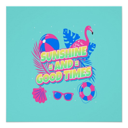 Tropical Summer Fun Vibes Poster (Vorderseite)