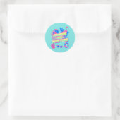 Tropical Summer Fun Vibes Runder Aufkleber (Tasche)